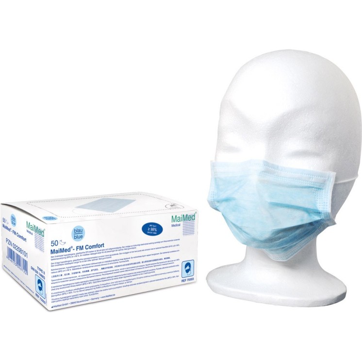 Mundschutz MaiMed FM Comfort, mit Gummibänder, 1x50 Stück