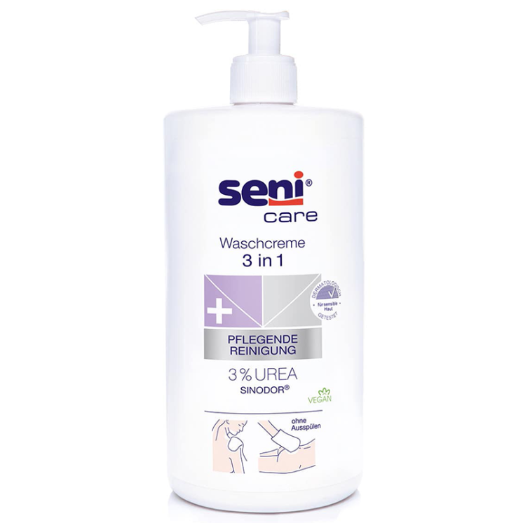 Seni Care Waschcreme 3in1, 3% UREA, 1000 ml