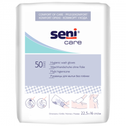 Seni Care Waschhandschuhe ohne Folie, 50 Stück