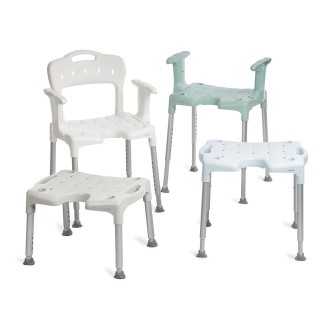 Swift, Duschschemel ohne Arm- & Rückenlehne, eisblau