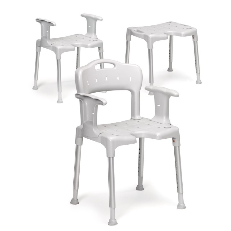 Swift, Duschschemel ohne Arm- & Rückenlehne, eisblau
