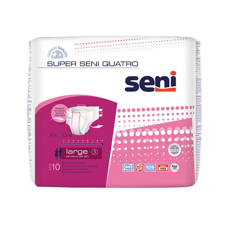 Super Seni Quatro, Größe Large, Karton 6x10 Stück