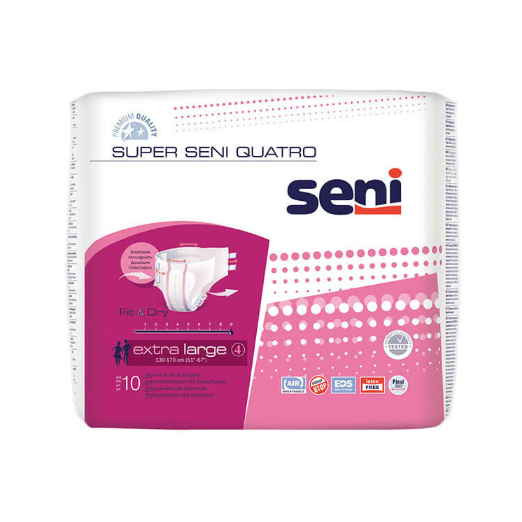 Super Seni Quatro, Größe Extra Large, Karton 6x10 Stück