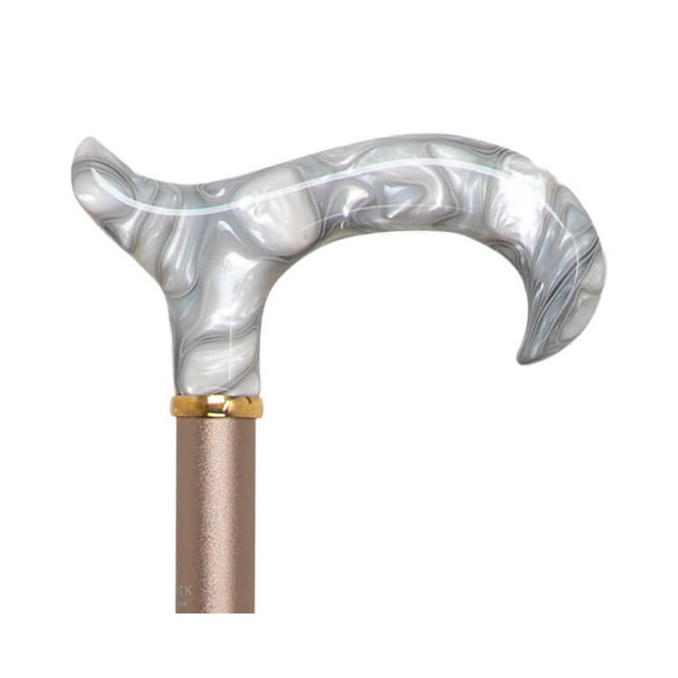 Gastrock Gehstock "Perlmutt" Step-Derby beige-grau