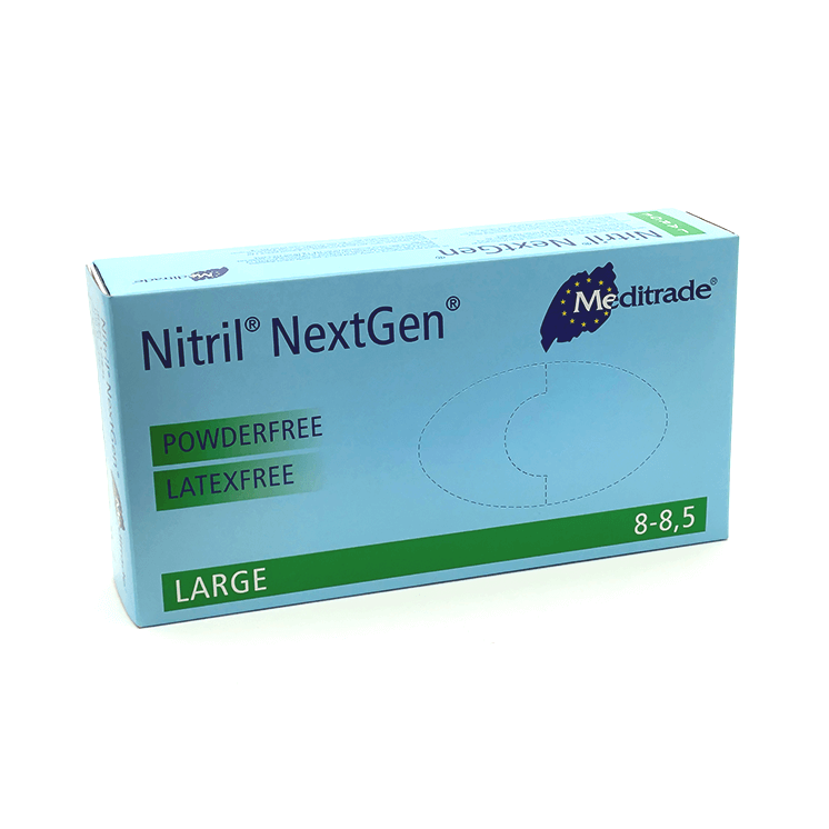 Meditrade NEXTGEN® Nitril Handschuhe, blau, Größe L, 1x100 Stück