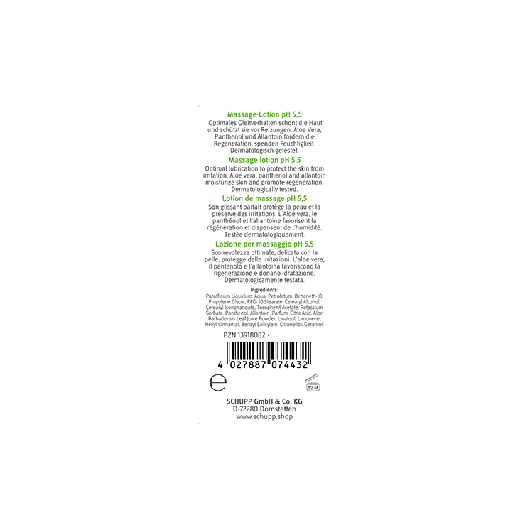 Schupp Massage-Lotion pH 5,5, 1x 200 ml