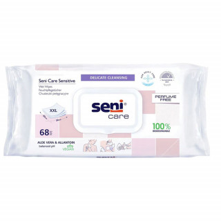 Seni Care Sensitive Feuchttücher XXL, 68 Stück