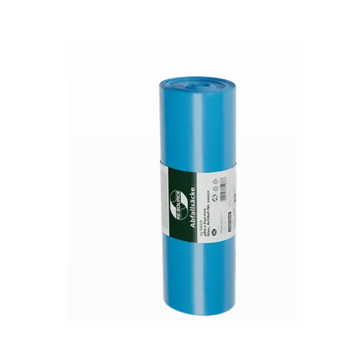 Deiss Abfallbeutel 30–40 L blau – 25 Stück, 50 my, extra stabil