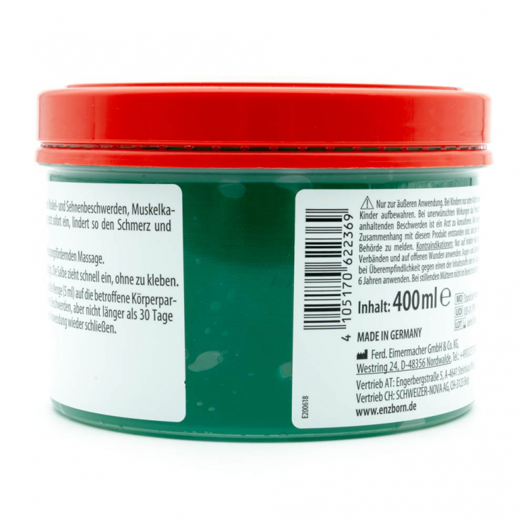 ENZBORN Pferdesalbe 400 ml – kühlendes Medizinprodukt bei Muskelbeschwerden | MediStore Star