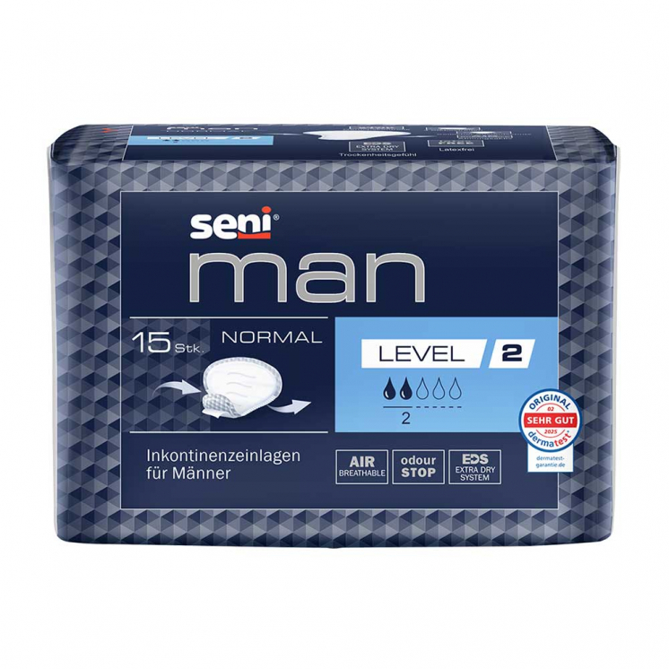 Seni Man Normal Level 2 – diskret und atmungsaktiv 15 Stück